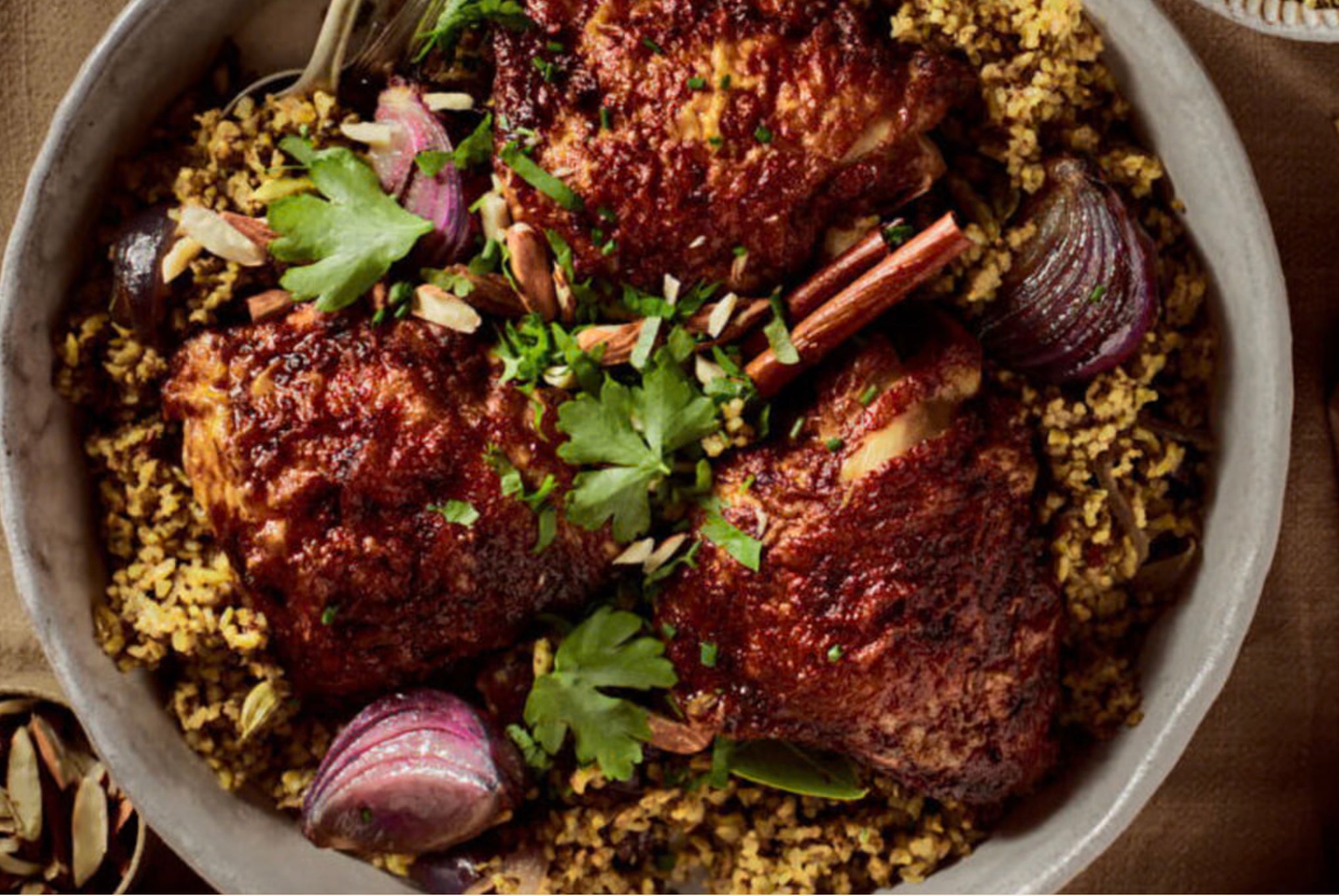 Chicken and freekeh one pot wonder